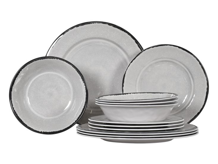 Obelink Premium Stone Geschirrset - 12-teilig