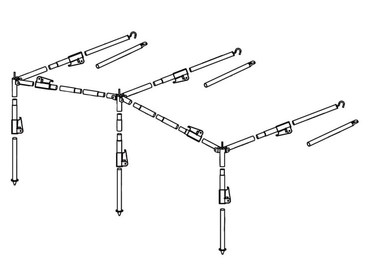 Obelink SwiftLock Sonnendachgestänge Stahl 25 mm Größe 11 - 20