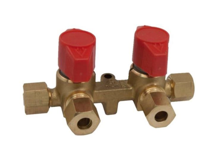 Obelink Verteilerhahn 8 mm Klemmverschraubung – Zweiwege