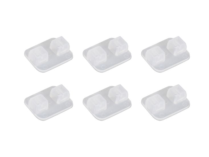 6er-Set Obelink 6mm-Endstücke für Gardinenschienen