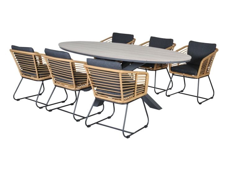 Outdoor Feelings Raymond Edson 220 light teak Diningset Outdoor Feelings Raymond Edson 220 light teak Diningset