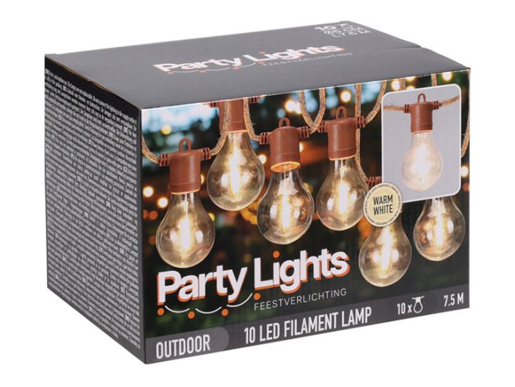 Party Lights 10 LED Partybeleuchtung - Brown
