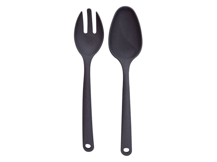 Point-Virgule PLA 2-teiliges Salatbesteck - Dark Grey