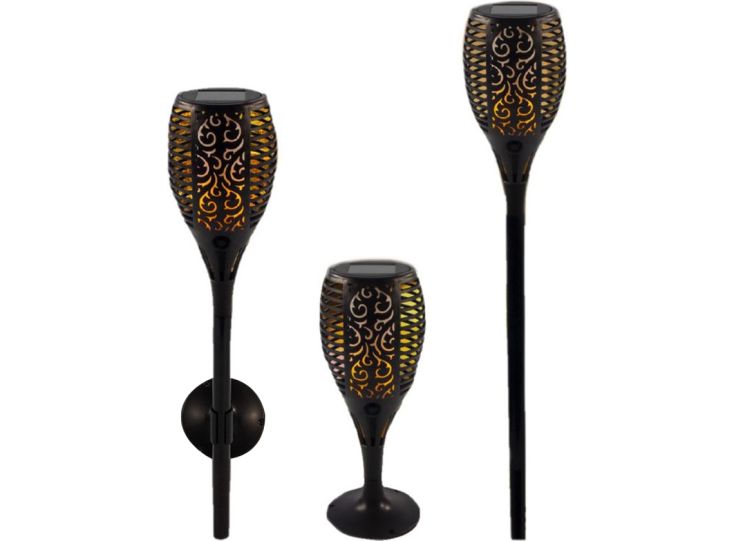 Solar LED Gartenfackel 3 Optionen Solarlampe