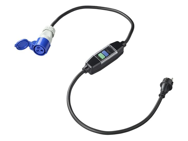 ProPlus von Schuko-Stecker nach CEE Adapterkabel mit Fehlerstromschutzschalter