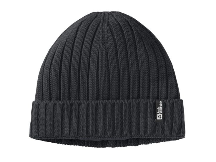 Jack Wolfskin Rib Knit Unisex Mütze - Black