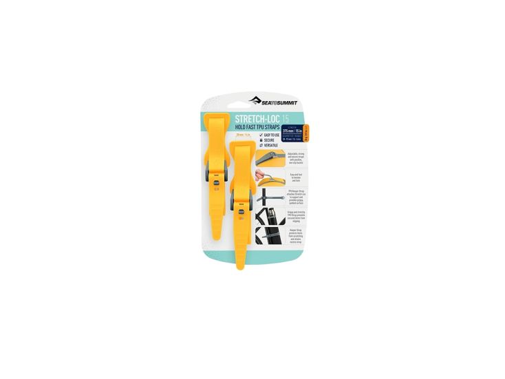 Sea To Summit Stretch-Lock TPU-Gurt 20x375mm 2 Stück - Yellow