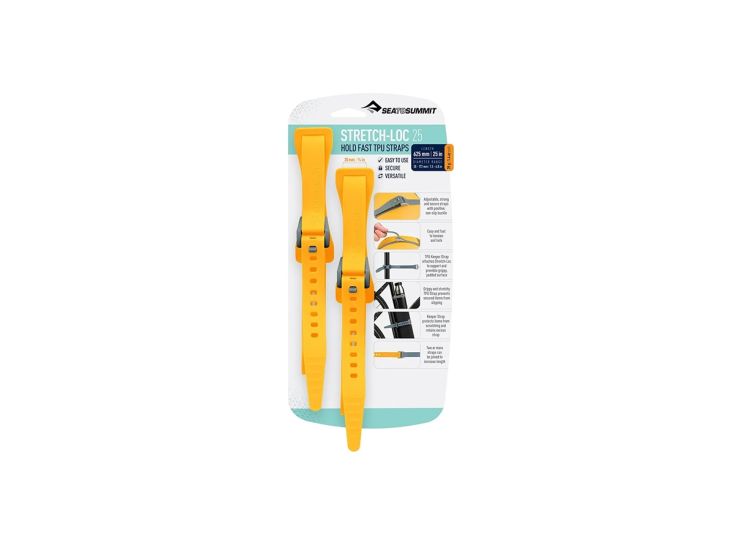 Sea To Summit Stretch-Lock TPU-Gurt 20x625mm 2 Stück - Yellow