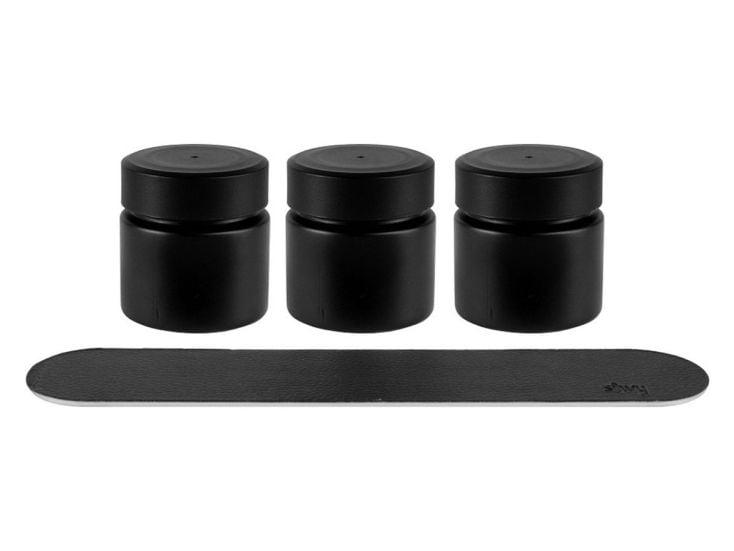 Silwy 3er-Set 125 ml magnetische Gewürzdosen - Black