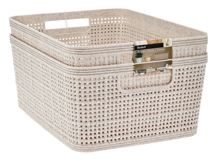 Storage Solutions 2-teiliges Aufbewahrungskorb-Set - 4,65 Liter