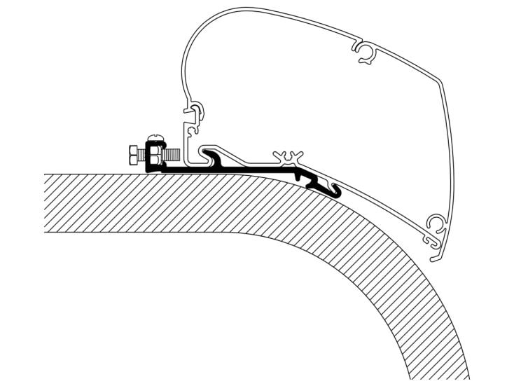 Thule Flat Roof Adapter 350 cm