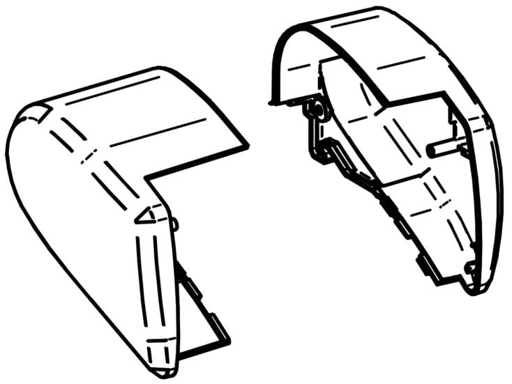 Thule Omnistor Set Endkappen Kassette 6300 Weiß