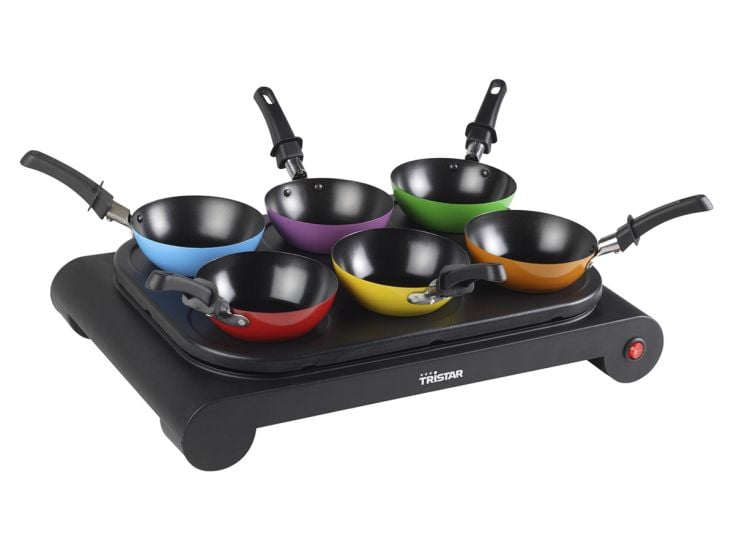 Tristar Wok-Set bunte Pfännchen