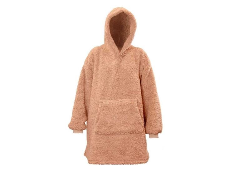 Unique Living Teddy Oversized Hoodie - Old Pink