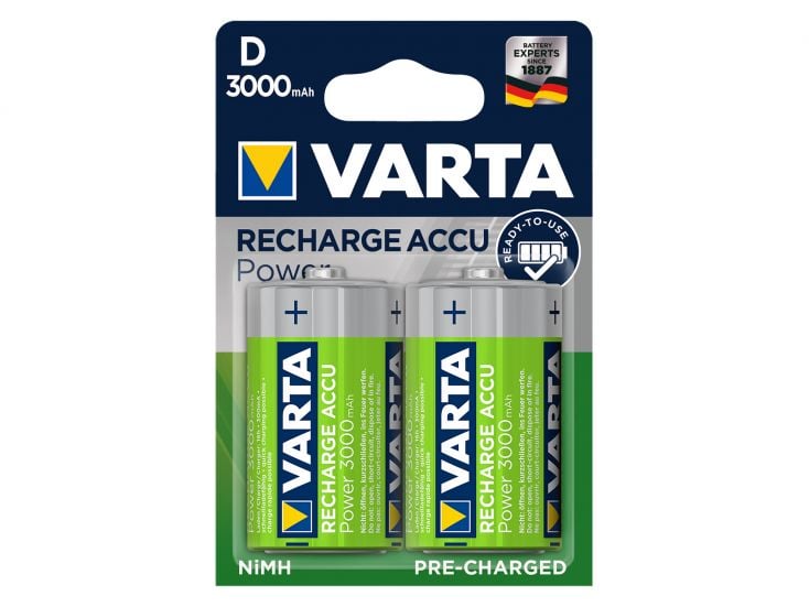 Varta 2x Recharge Accu Power D Batterien