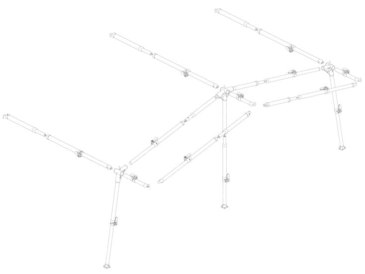 Ventura Standard 250 IXL Fibermax G14 - G16 Vorzeltgestänge