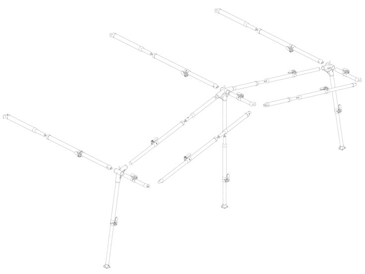 Ventura Standard 250 IXL Fibermax G14 - G16 Vorzeltgestänge