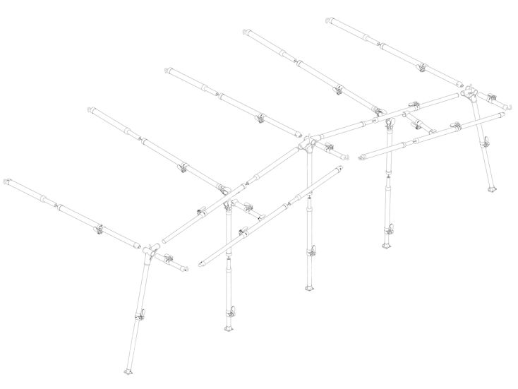 Ventura Standard 250 IXL Fibermax G19 - G20 Vorzeltgestänge