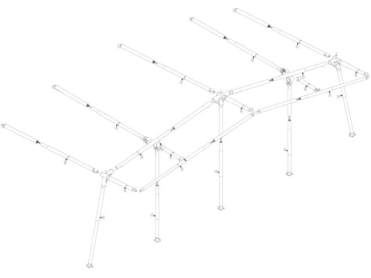 Ventura Standard 250 Prenox G19 - G20 Vorzeltgestänge