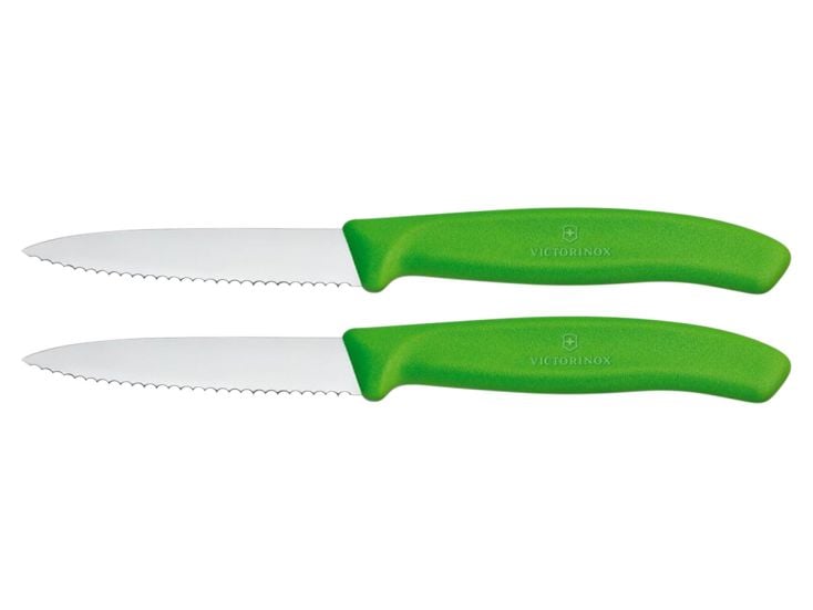 Victorinox Swiss Classic Wellenschliff Gemüsemesser-Set - Green