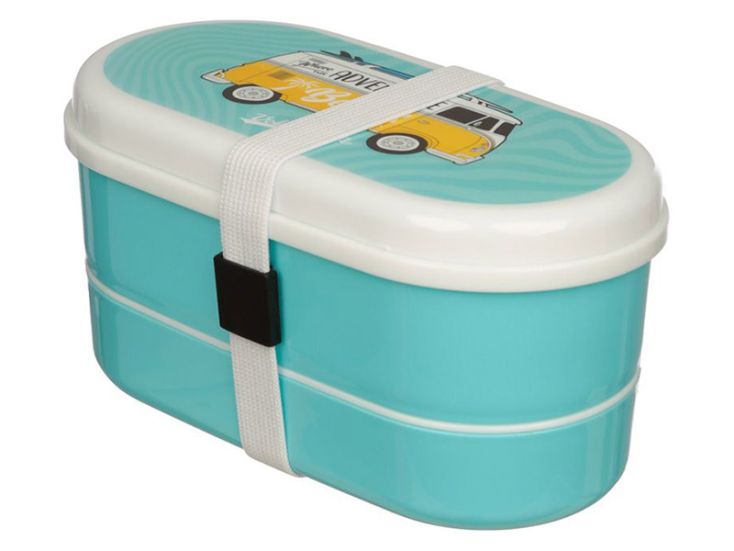 Volkswagen T1 Bento blaues Lunchbox Set