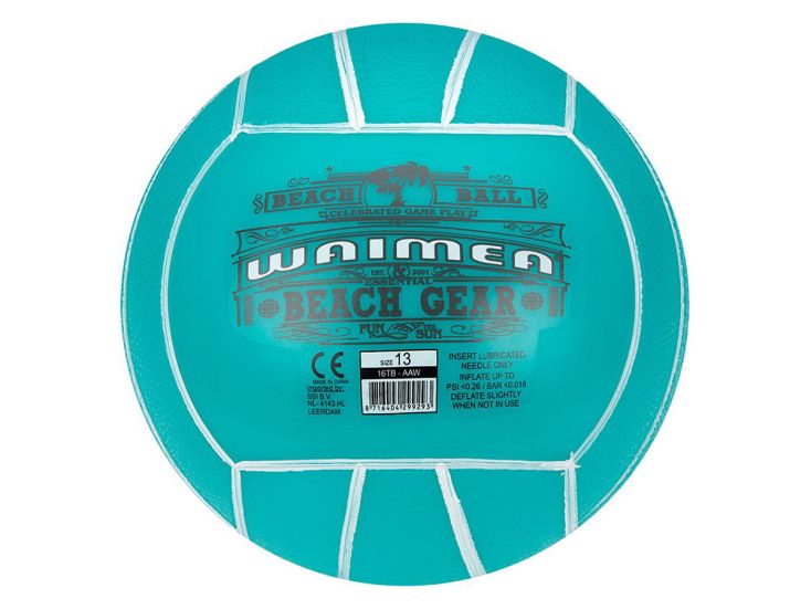 Waimea 13 cm PVC Strandball - Aqua blue