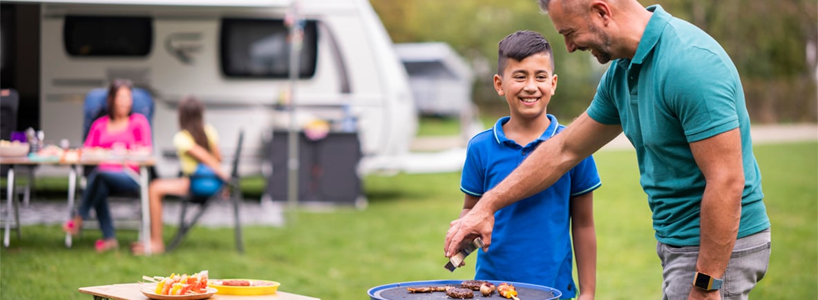 Kochen auf Campingplatz