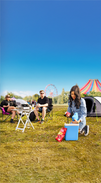 Sorgloses Campen auf jedem Festival.